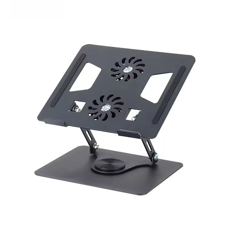 Cooler de Refrigeración para Laptop de Alto Rendimiento, Gira 360° con 2 Ventiladores.
